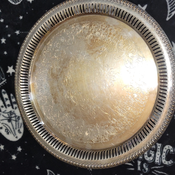 Vintage Silver Plated Serving Service Tray